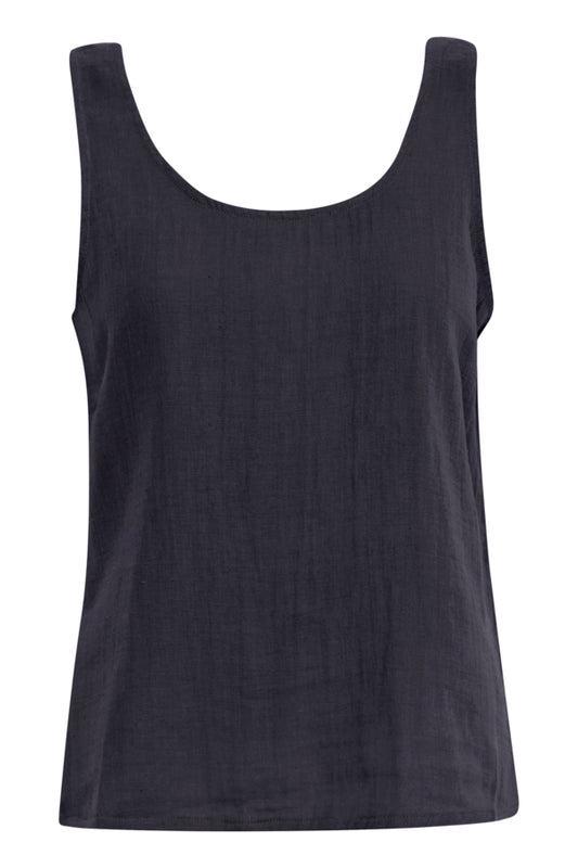 Ichi Foxa Tank Top Total Eclipse White