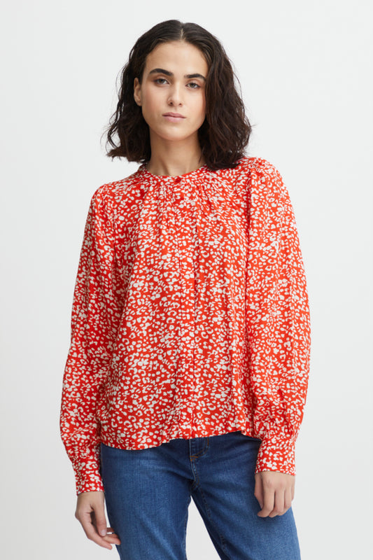 Ichi Carolina Shirt Poppy Red Red