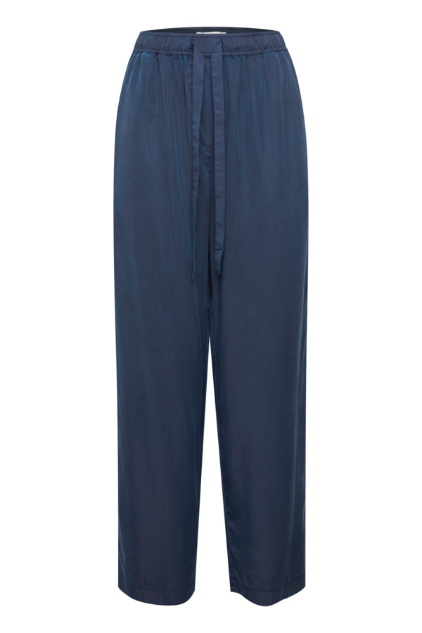 Ichi Filuni Trousers Total Eclipse Blue