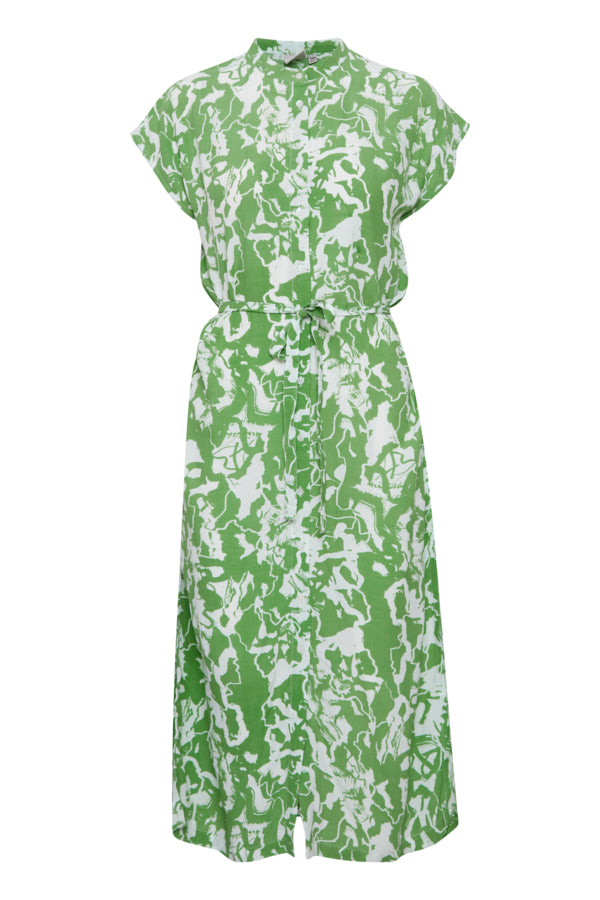 Ichi Regine Dress Greenbriar Green