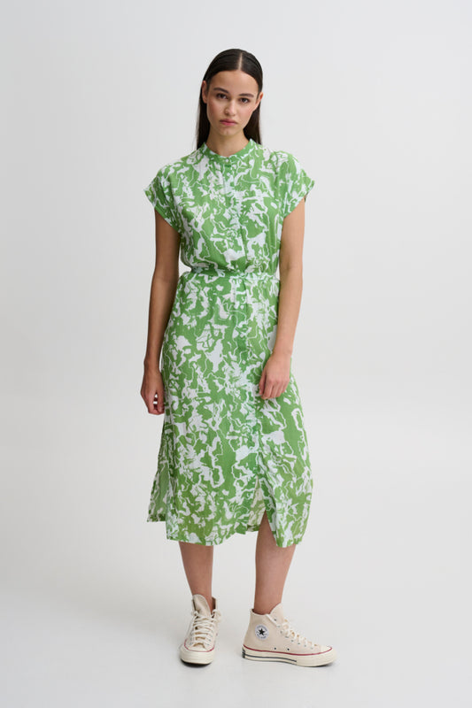 Ichi Regine Dress Greenbriar Green