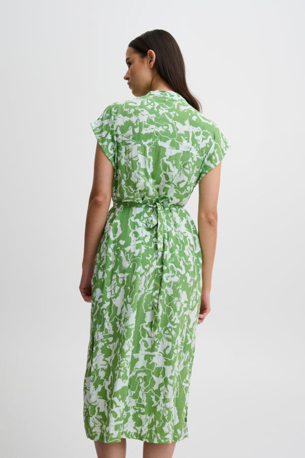 Ichi Regine Dress Greenbriar Green
