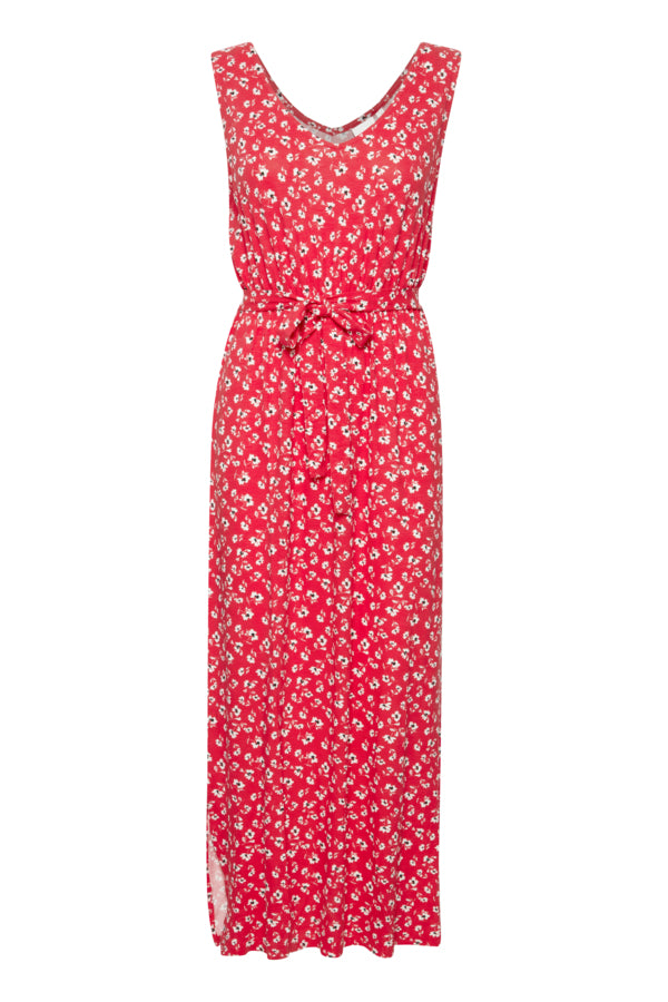 Ichi Lisa Dress Raspberry Wine Pink