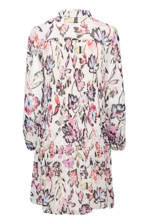 Ichi Elly Dress Crystal Grey 