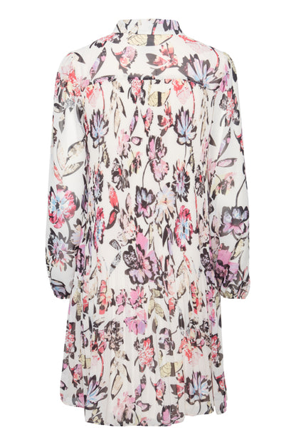 Ichi Elly Dress Crystal Grey 
