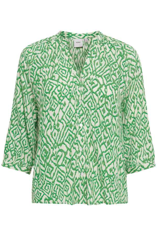 Ichi Marrakech Shirt Greenbriar Ikat 