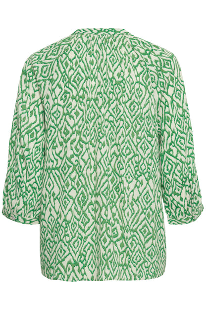 Ichi Marrakech Shirt Greenbriar Ikat 
