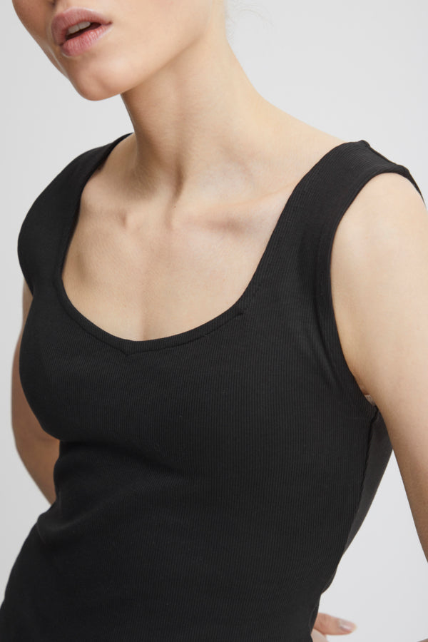 Ichi Oreta Top Black Black