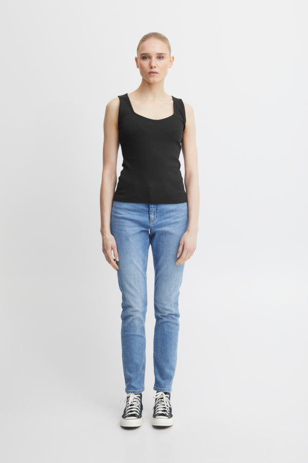 Ichi Oreta Top Black Black