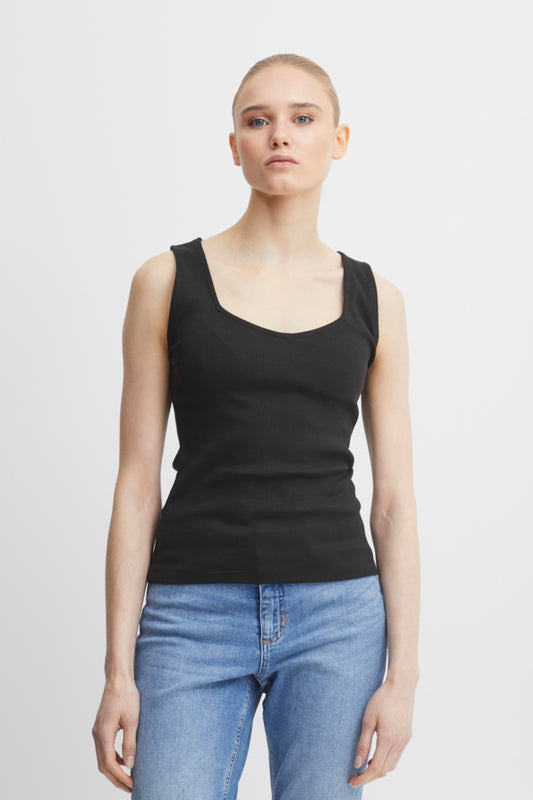 Ichi Oreta Top Black Black