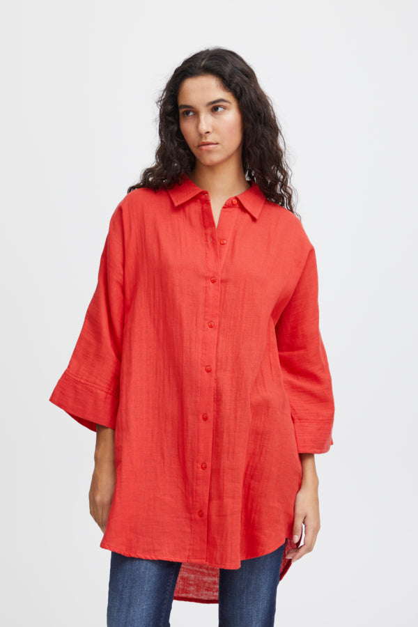 Ichi Foxa Beach Shirt Doeskin