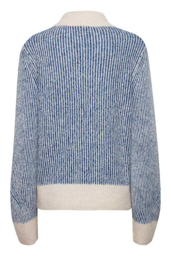 Ichi Kamara Stripe Jumper True Blue 