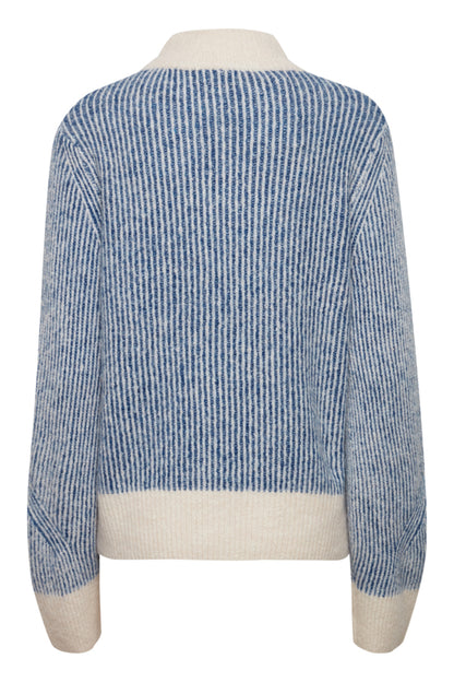 Ichi Kamara Stripe Jumper True Blue 