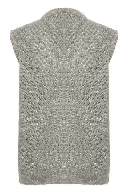 Ichi Kamara Waistcoat Grey Melange 