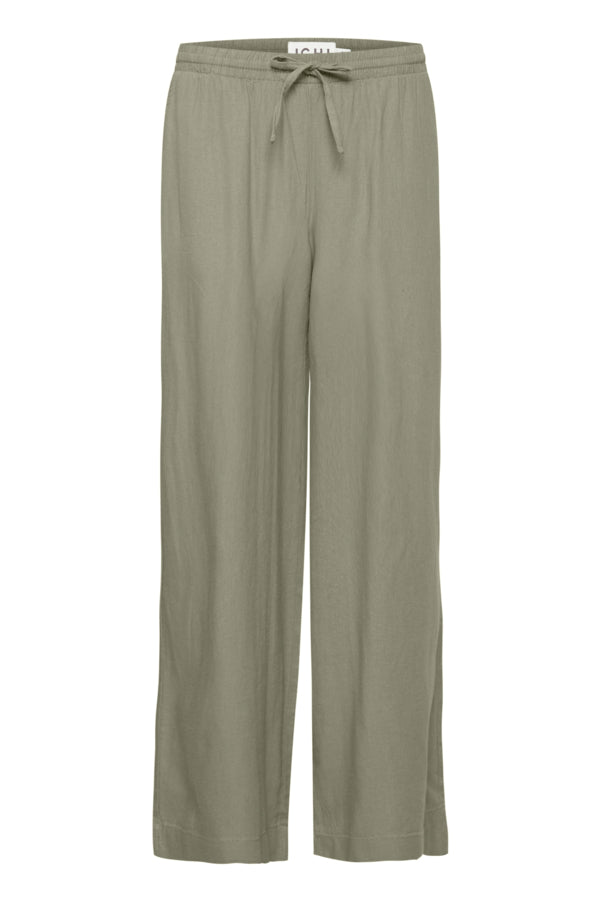 Ichi Lino Trousers Vetiver