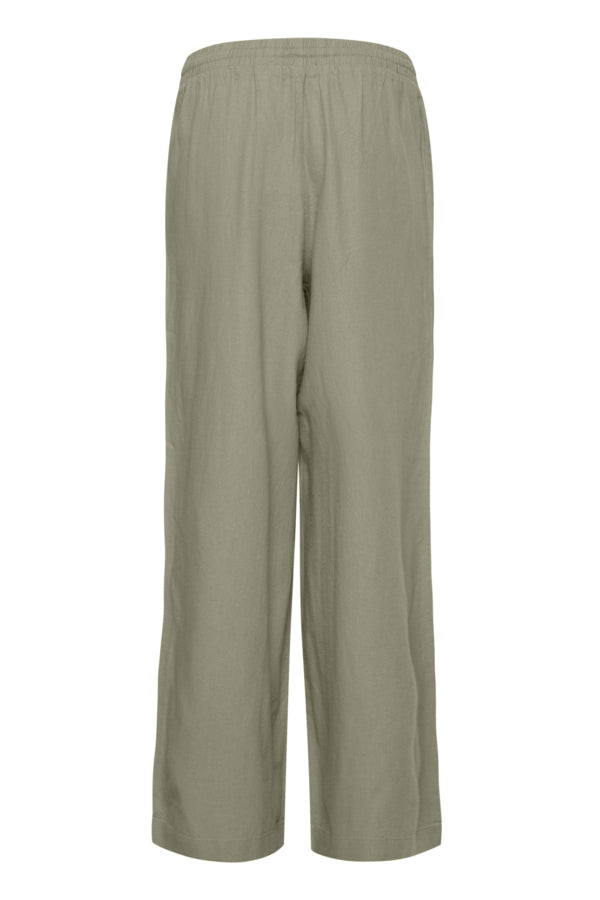 Ichi Lino Trousers Vetiver