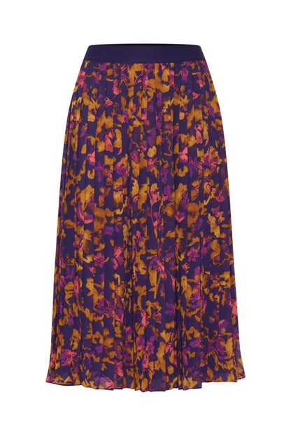 Ichi Illy Skirt Purple Multi Flowers 