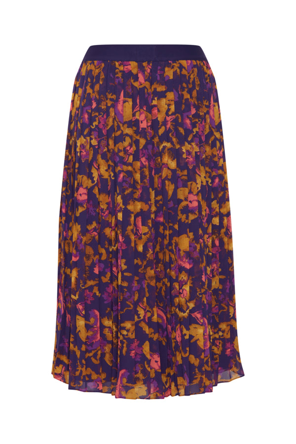 Ichi Illy Skirt Purple Multi Flowers 