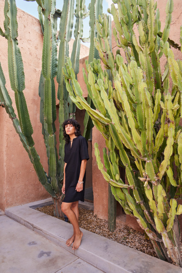 Ichi Lino Dress Vetiver