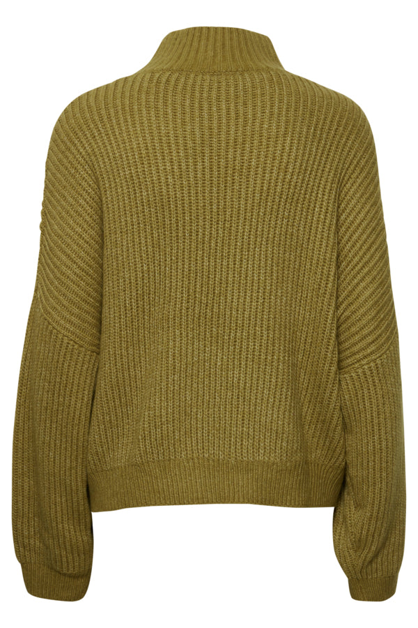 Ichi Mylle Jumper Green Moss 