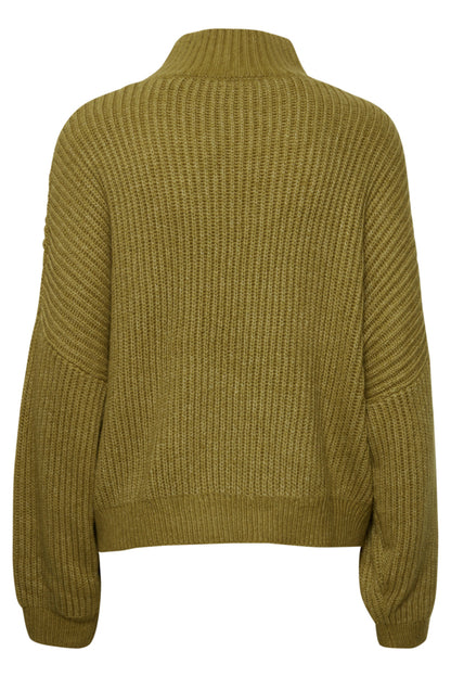 Ichi Mylle Jumper Green Moss 
