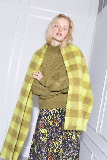 Ichi Mylle Jumper Green Moss Green