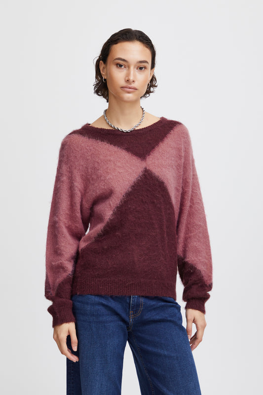 Ichi Blossie Jumper Port Royale Red