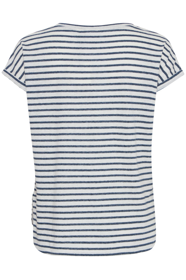 Ichi Yulietta Short Sleeve Top Coral Rose