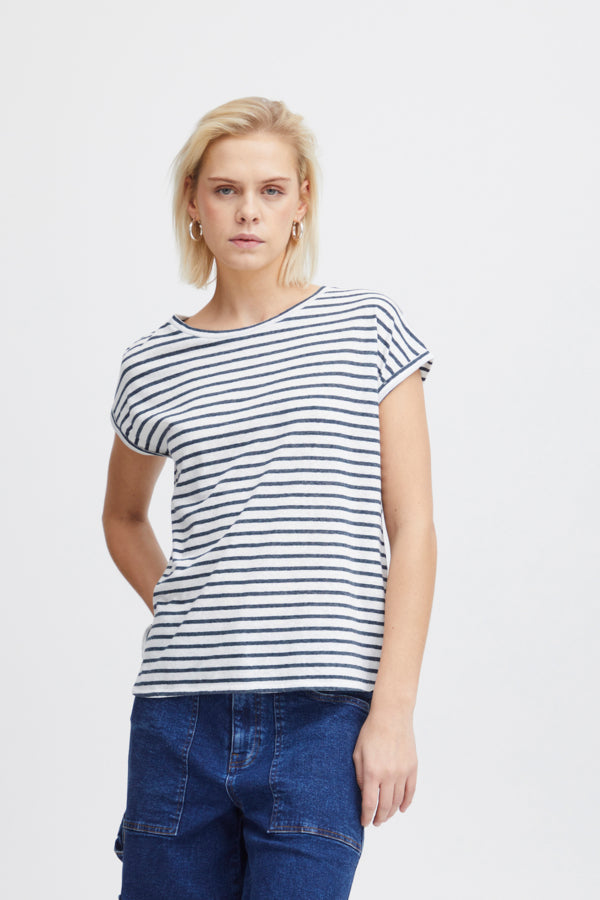 Ichi Yulietta Short Sleeve Top Total Eclipse