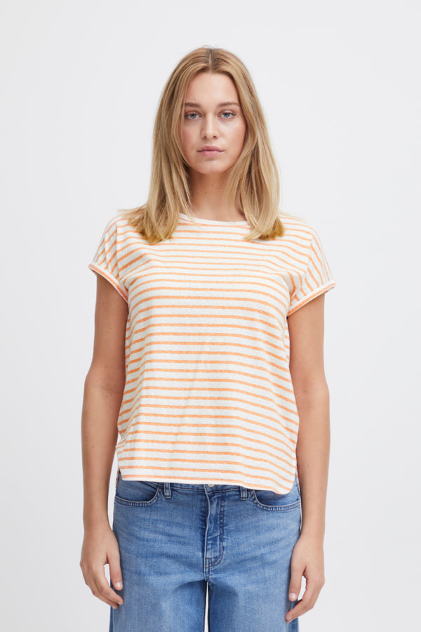 Ichi Yulietta Short Sleeve Top Total Eclipse