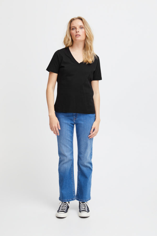Ichi Palmer V Short Sleeve Top Della Robia