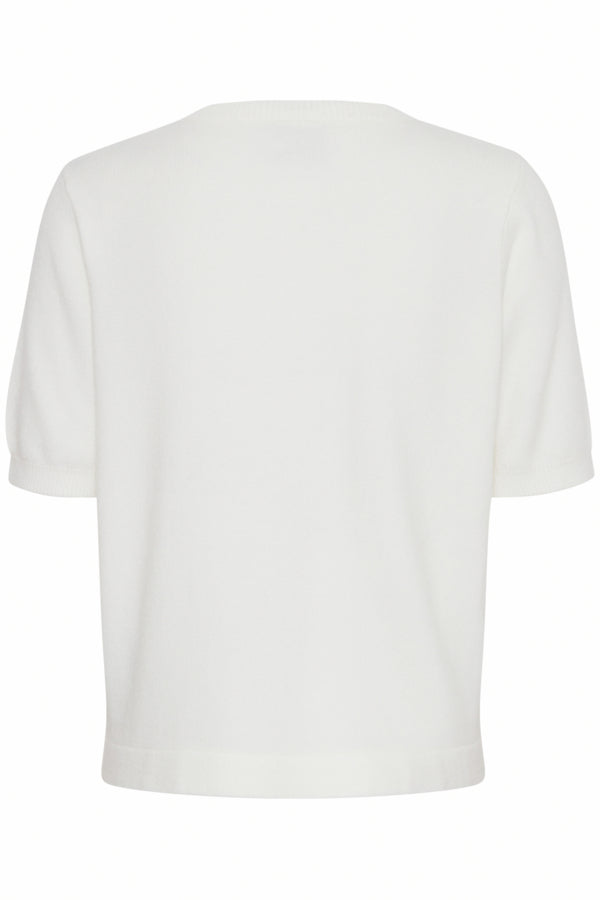 Ichi Sella Short Sleeve Jumper Cloud Dancer