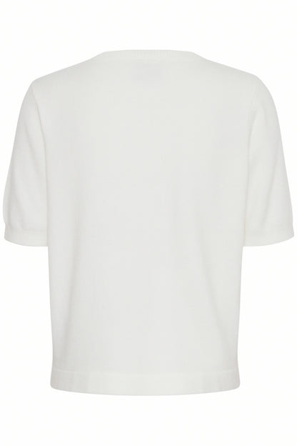 Ichi Sella Short Sleeve Jumper Cloud Dancer