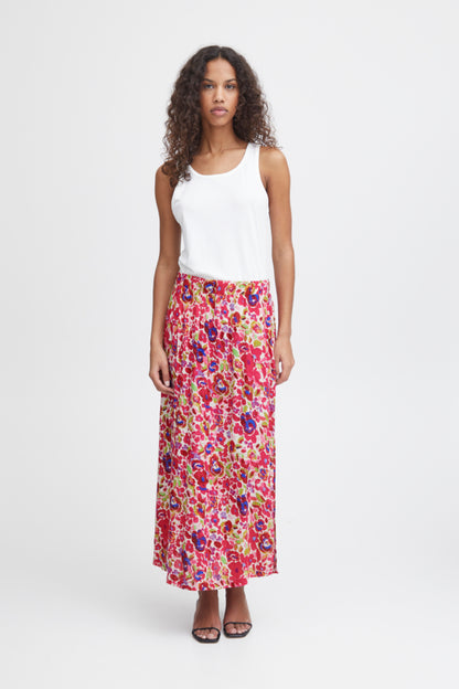 Ichi Marrakech Printed Skirt Total Eclipse