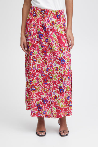 Ichi Marrakech Printed Skirt Total Eclipse