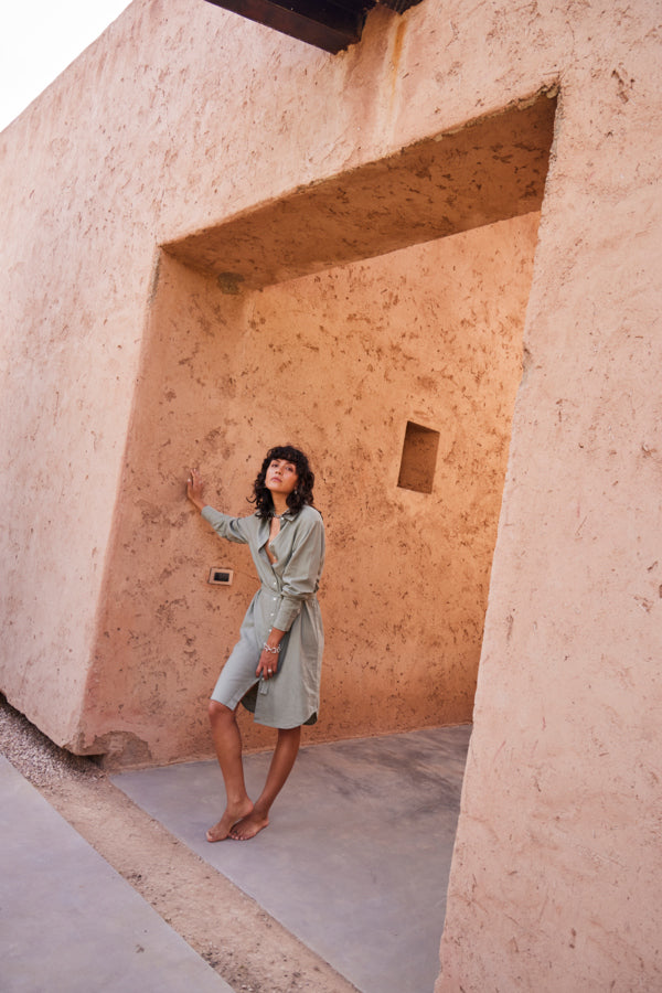 Ichi Lino Shirt Dress 