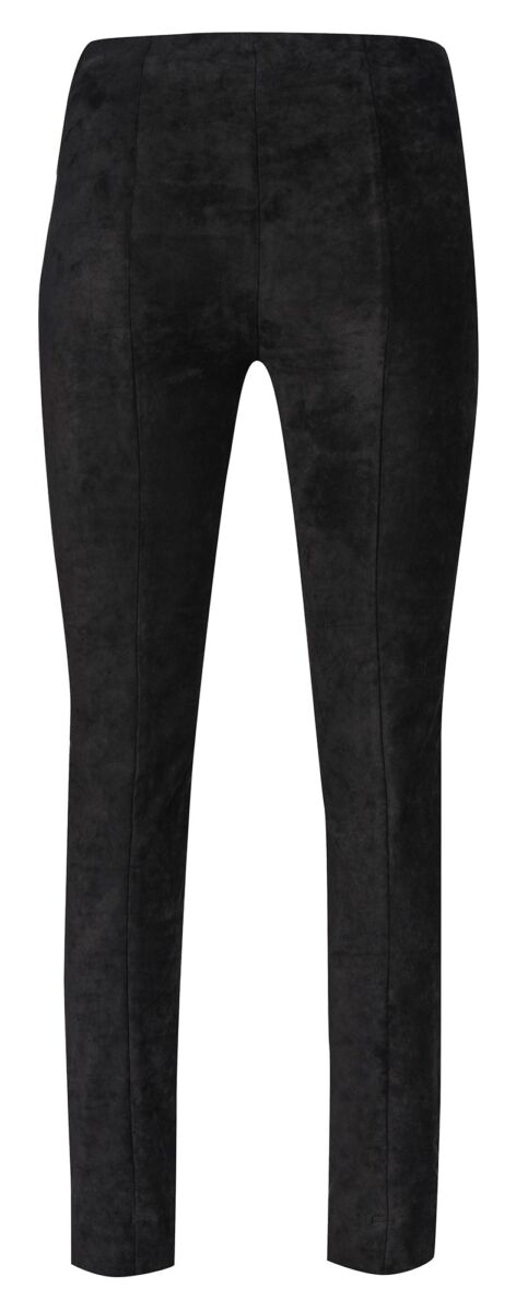 Robell Rose Black Suede Trousers Full Length
