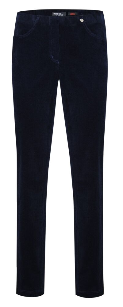 Robell Bella Needle Cord 73cm Trousers Navy