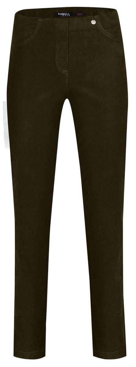 Robell Bella Needle Cord 73cm Trousers Olive
