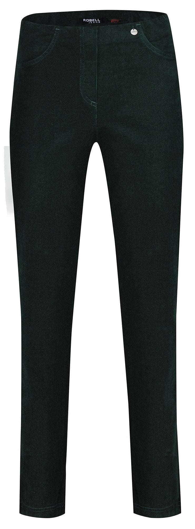 Robell Bella Needlecord 78cm Trousers Dark Green