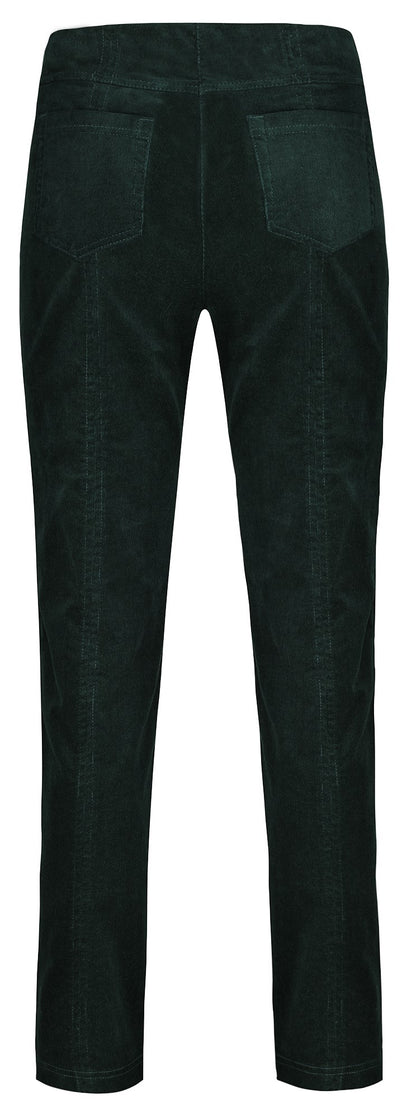 Robell Bella Needlecord 78cm Trousers Dark Green