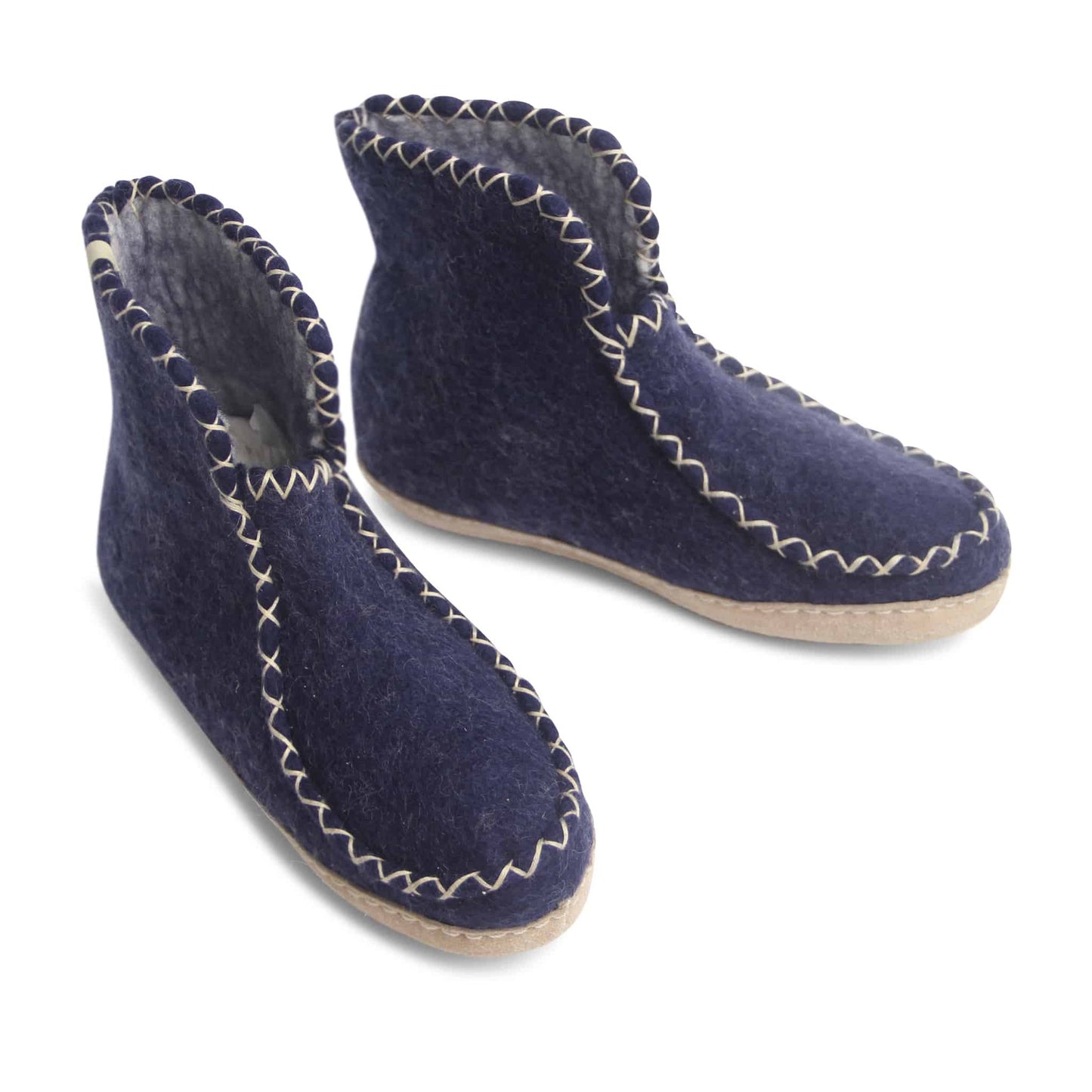 Egos Shoes Merino Wool Slipper Boot Blue