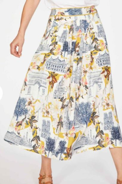 Thought El Audaz Flared Skirt Lemon
