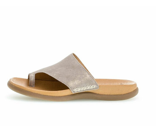 Gabor Shoes Lanzarote Toe Loop Mule Gold