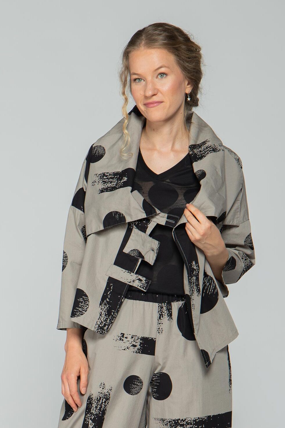 Luukaa Earth Spot Cotton Jacket Grey