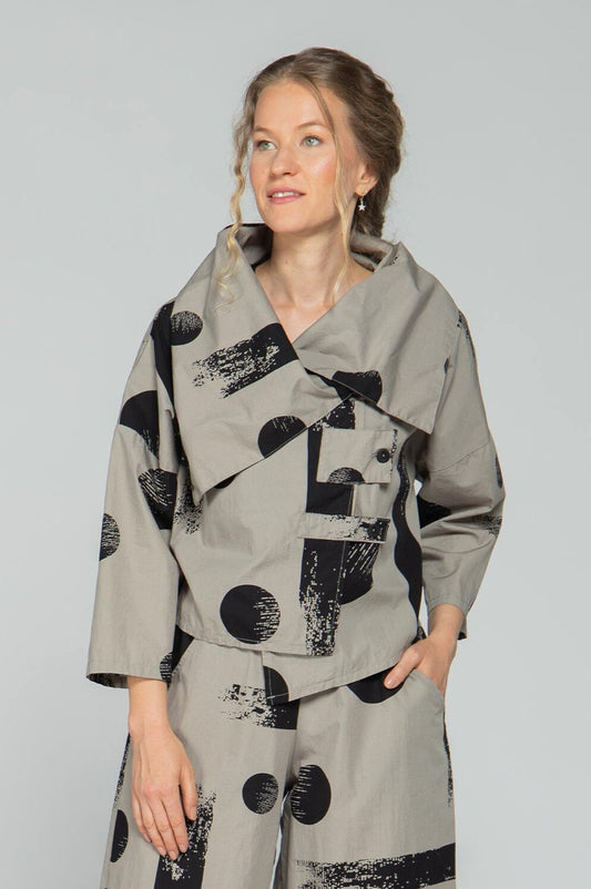 Luukaa Earth Spot Cotton Jacket Grey