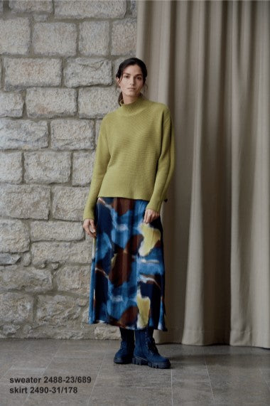 Satin Printed Skirt