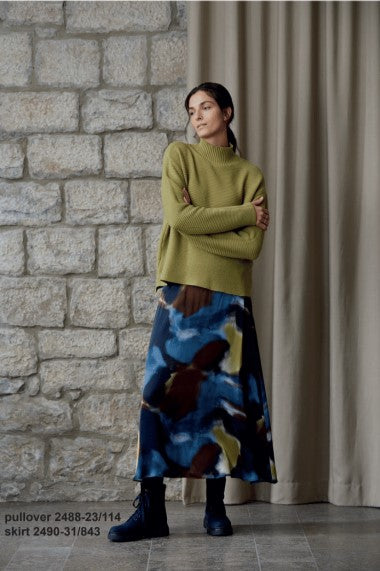 Satin Printed Skirt