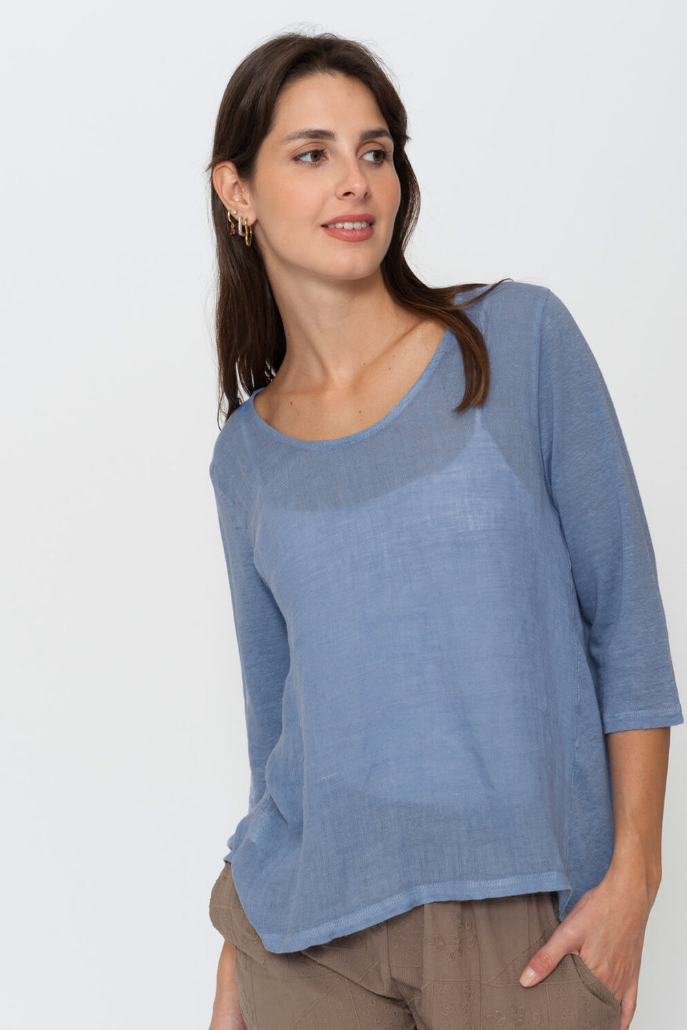 Linen Gauze Knit Top