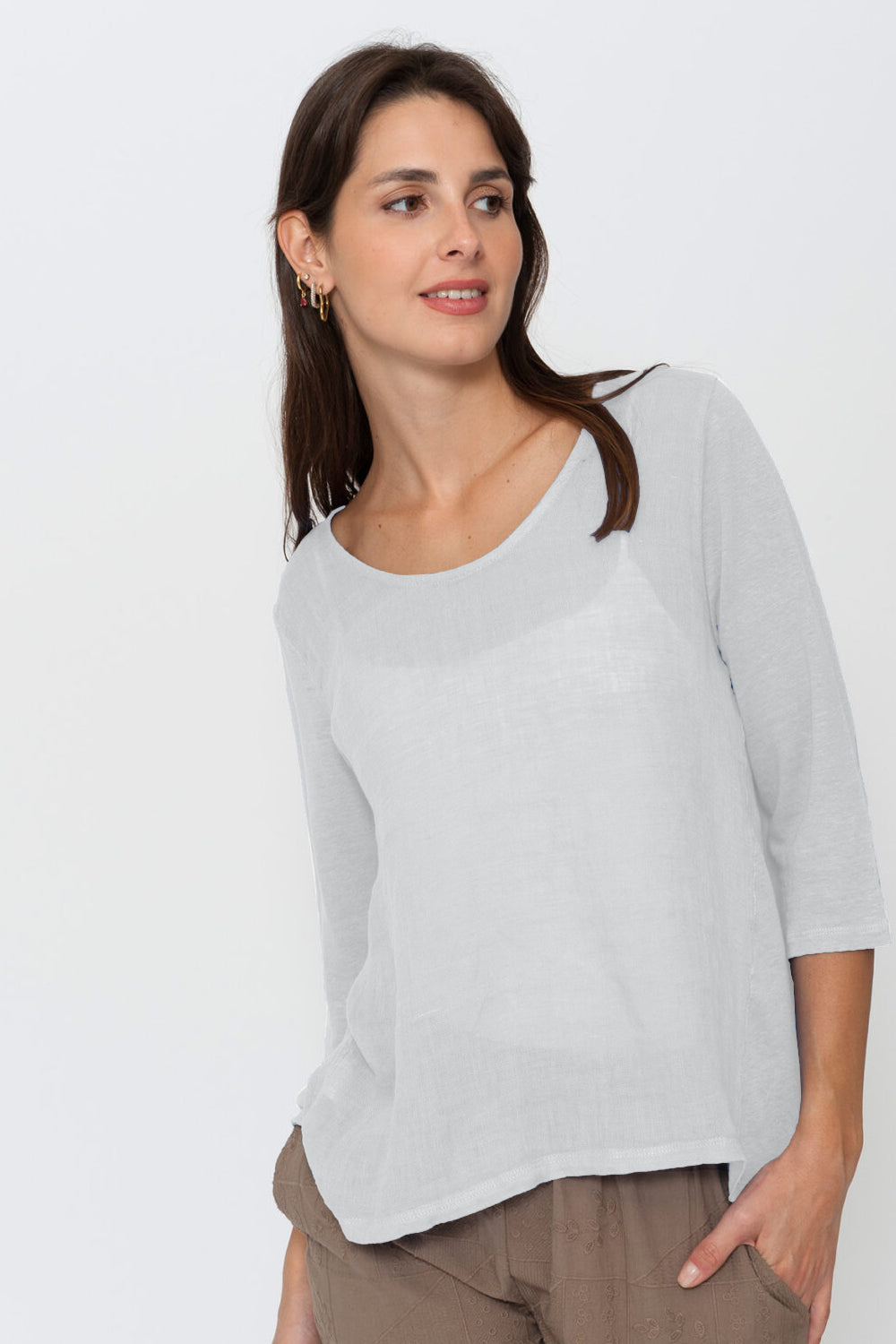 Linen Gauze Knit Top